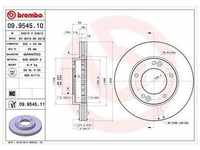 Brembo Bremsscheibe Vorderachse Belüftet [Hersteller-Nr. 09.9545.11] für Kia