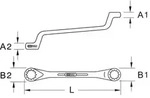 Ks Tools EDELSTAHL Doppel-Ringschl&uuml;ssel, gekr&ouml;pft, 22x24mm [Hersteller-Nr.