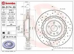 Brembo 1x Bremsscheibe [Hersteller-Nr. 09.D174.33] f&uuml;r Audi