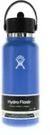 Hydro Flask 32oz Wide Mouth Flex Straw Cap 946ml Thermosflasche-Blau-One Size