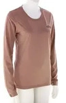 ION Logo DRI L/S Damen Bikeshirt-Braun-XS
