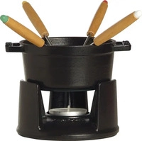 Staub 1400423, Staub: Mini Fondue Set, &Oslash;10cm, schwarz