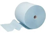WYPALL Papierwischt&uuml;cher Gro&szlig;rolle, 3-lagig blau 38 x 37cm (1 Rl. &agrave; 670 Bl.)