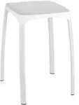 WENKO Badhocker Losani Wei&szlig; 29 x 46 x 29 cm Badezimmer-Hocker