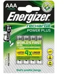 Energizer Akku NiMH Akkumulatoren Power Plus Micro AAA HR03 1,2 V 4er-Pack