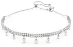 Swarovski Kette Ariana Grande x Swarovski Kristallperle, Rundschliff, Wei&szlig;,