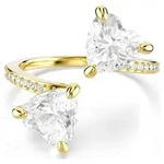 Swarovski Ringe Mesmera Herzschliff, Pav&eacute;, Wei&szlig;, 18k vergoldet, Gr. 58
