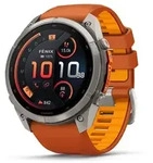 Garmin fēnix&reg; 9 Pro inReach&reg; - 51 mm AMOLED Sapphire Titan mit Silikon-Armband