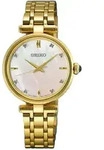 Seiko Classic Perlmutt Quarz 29 mm Goldfarben Damenuhr HGH008P1