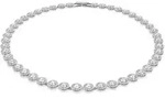 Swarovski Una Angelic Halskette Rundschliff, Mittel, Wei&szlig;, Rhodiniert