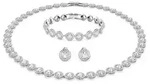 Swarovski Una Angelic Set, 3-teilig, Rundschliff, Wei&szlig;, Rhodiniert