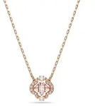 Swarovski Una Halskette Gl&uuml;cksklee, Rosa, 18k ros&eacute;vergoldet
