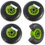 4x Sackkarrenrad PU-Rad 260x85 mm 3.00-4 &Oslash; 20 mm Vollgummi Bollerwagen Grau