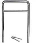 Fahrradanlehnb&uuml;gel 118 x 78 cm Edelstahl &Oslash; 60 mm Einbetonieren...