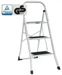 Trittleiter 3-stufig klappbar T&Uuml;V/GS 150 kg Anti-Rutsch Trittfl&auml;chen...