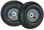 Relaxdays Sackkarrenrad 2er Set 3.5-4 Schwarz,Grau