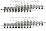 Relaxdays Hosenb&uuml;gel Metall 10er und 20er Pack Schwarz,Silber