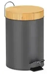 Relaxdays M&uuml;lleimer Bad 3 l Hellbraun,Grau