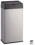 Relaxdays Kosmetikeimer Edelstahl Schwarz,Silber