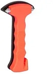 Relaxdays Notfallhammer Auto mit Gurtschneider Orange,Schwarz,Silber