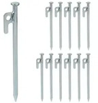Relaxdays Felsbodenhering 20 cm 12er Set Silber
