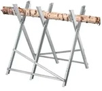 Relaxdays Klappbarer S&auml;gebock 150 kg Silber