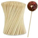 Relaxdays Cake Pop Stiel Bambus 400er Set Hellbraun