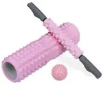 Relaxdays Rosa Faszienrolle im 3er Set Rosa,Grau