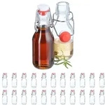 Relaxdays B&uuml;gelflaschen 100 ml im 24er Set Wei&szlig;,Rot,Transparent