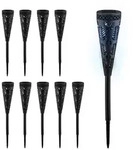 Relaxdays Solarlampen-Set mit Lichteffekt Schwarz