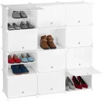 Relaxdays Schuhschrank Stecksystem 24 F&auml;cher Wei&szlig;
