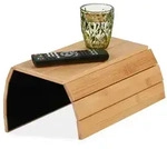 Relaxdays Sofatablett Bambus Hellbraun,Schwarz