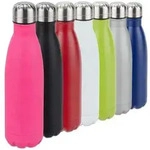 Relaxdays Trinkflasche Edelstahl Pink,Schwarz,Silber