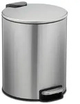 Relaxdays Edelstahl Kosmetikeimer 5 Liter Schwarz,Silber