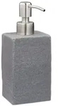 Relaxdays Seifenspender Steinoptik eckig Silber,Grau