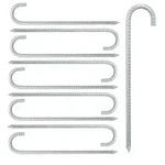 Relaxdays XL Bodenanker 10er Set Silber