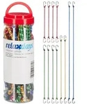 Relaxdays Spanngummi 12er Set 4 Gr&ouml;&szlig;en Blau,Gr&uuml;n,Rot