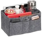 Relaxdays Taschenorganizer Handtasche Filz Grau