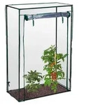 Relaxdays 3 x Tomatengew&auml;chshaus PVC Dunkelgr&uuml;n,Transparent