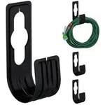 Relaxdays Schwarze Schlauchhalter im 4er Set Schwarz