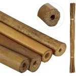 Relaxdays Bambus Pflanzst&auml;be 120 cm 40er Set Hellbraun