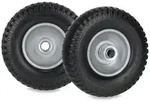 Relaxdays 2er Set Schubkarrenrad 2.50-4 Schwarz,Grau