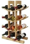 Relaxdays Weinregal aus Bambus f&uuml;r 12 Flaschen Hellbraun