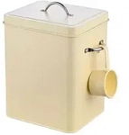Relaxdays Waschmittelbox Metall 6 Liter Beige