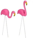 Relaxdays 12 x Flamingo Figur Pink