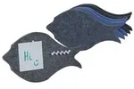 Relaxdays Bunte Filzpinnwand Fische 6er Set Anthrazit,Hellblau,Grau