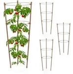 Relaxdays Rankhilfe 45 cm 4er Set braun Braun