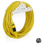 Relaxdays Schlauchhalter Antik Rosen Wei&szlig;