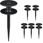 Relaxdays Schlauchf&uuml;hrung Gartenschlauch 6er Set Schwarz