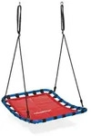 Relaxdays Eckige Nestschaukel in Rot Blau,Rot,Schwarz
